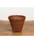 Hand Woven Rattan and Bamboo Thai 19th Century Grain Basket with Tapering Lines-15. Asian & Chinese Furniture, Art, Antiques, Vintage Home Décor for sale at FEA Home