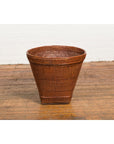 Hand Woven Rattan and Bamboo Thai 19th Century Grain Basket with Tapering Lines-4. Asian & Chinese Furniture, Art, Antiques, Vintage Home Décor for sale at FEA Home