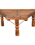 Indian 19th Century Wood Bullock Cart Made into a Coffee Table with Iron Details-1. Asian & Chinese Furniture, Art, Antiques, Vintage Home Décor for sale at FEA Home