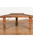 Indian 19th Century Wood Bullock Cart Made into a Coffee Table with Iron Details-2. Asian & Chinese Furniture, Art, Antiques, Vintage Home Décor for sale at FEA Home
