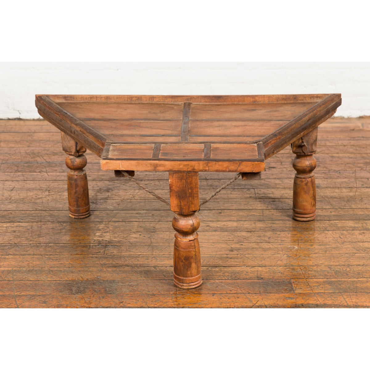 Indian 19th Century Wood Bullock Cart Made into a Coffee Table with Iron Details-5. Asian & Chinese Furniture, Art, Antiques, Vintage Home Décor for sale at FEA Home