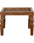 Antique Window Grate Made into a Side Table with Turned Baluster Legs-1. Asian & Chinese Furniture, Art, Antiques, Vintage Home Décor for sale at FEA Home