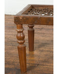 Antique Window Grate Made into a Side Table with Turned Baluster Legs-7. Asian & Chinese Furniture, Art, Antiques, Vintage Home Décor for sale at FEA Home