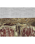 Indian Rustic Painted Wood Cabinet with Carved Foliage and Distressed Patina-13. Asian & Chinese Furniture, Art, Antiques, Vintage Home Décor for sale at FEA Home
