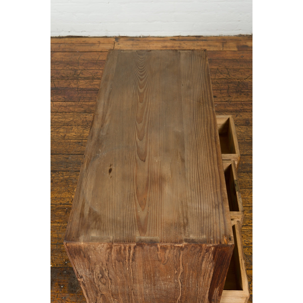 Japanese Early 20th Century Low Storage Cabinet with Sliding Doors and Drawers-10. Asian & Chinese Furniture, Art, Antiques, Vintage Home Décor for sale at FEA Home