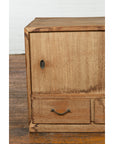 Japanese Early 20th Century Low Storage Cabinet with Sliding Doors and Drawers-19. Asian & Chinese Furniture, Art, Antiques, Vintage Home Décor for sale at FEA Home