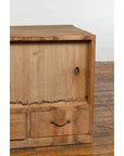 Japanese Early 20th Century Low Storage Cabinet with Sliding Doors and Drawers-20. Asian & Chinese Furniture, Art, Antiques, Vintage Home Décor for sale at FEA Home