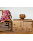 Japanese Early 20th Century Low Storage Cabinet with Sliding Doors and Drawers-3. Asian & Chinese Furniture, Art, Antiques, Vintage Home Décor for sale at FEA Home
