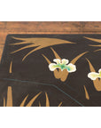 Japanese Late Meiji Period Black Lacquer Blanket Chest with Golden Painted Décor-15. Asian & Chinese Furniture, Art, Antiques, Vintage Home Décor for sale at FEA Home