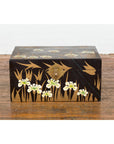 Japanese Late Meiji Period Black Lacquer Blanket Chest with Golden Painted Décor-5. Asian & Chinese Furniture, Art, Antiques, Vintage Home Décor for sale at FEA Home