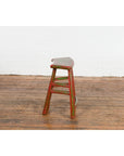 Japanese Late Meiji Period Red and Green Lacquered Stool with Semicircular Seat-14. Asian & Chinese Furniture, Art, Antiques, Vintage Home Décor for sale at FEA Home