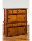 Japanese Taishō Mizuya Dansu Kitchen Two Toned Cabinet with Sliding Doors - image 6