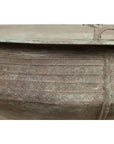 Laotian Style Vintage Bronze Rain Drum with Geometric Motifs and Frog Finials-15. Asian & Chinese Furniture, Art, Antiques, Vintage Home Décor for sale at FEA Home
