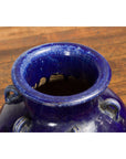 Large Antique 19th Century Thai Cobalt Blue Martaban Jar with Raised Motifs-12. Asian & Chinese Furniture, Art, Antiques, Vintage Home Décor for sale at FEA Home
