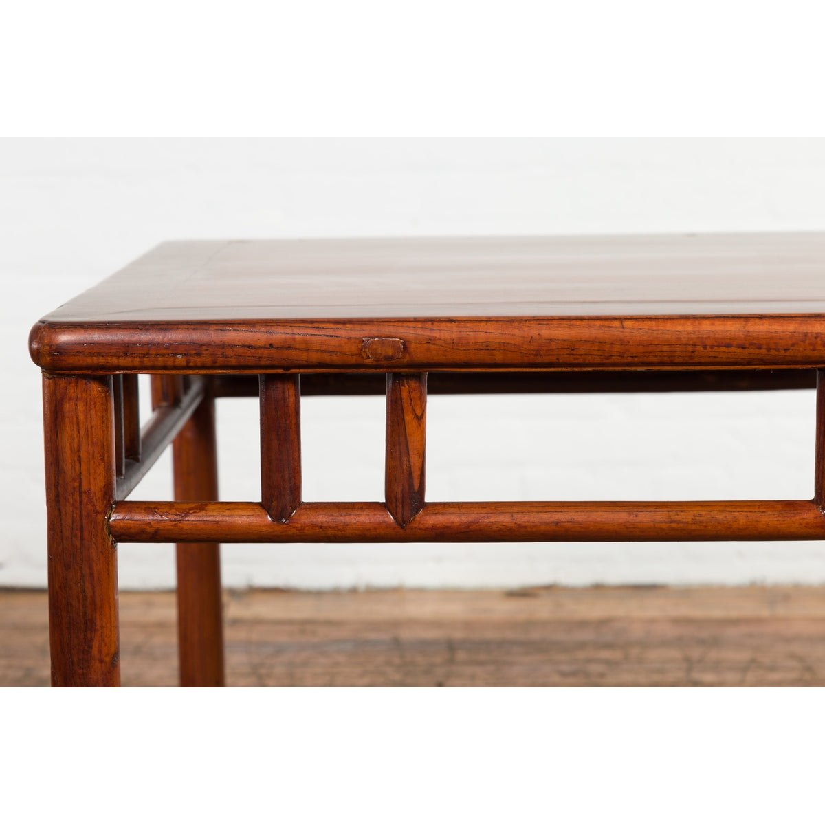 Late Qing Dynasty 1900s Table with Open Apron and Pillar Strut Motifs-10. Asian & Chinese Furniture, Art, Antiques, Vintage Home Décor for sale at FEA Home