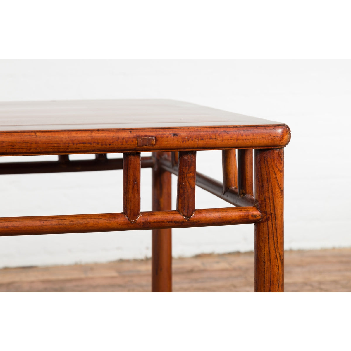 Late Qing Dynasty 1900s Table with Open Apron and Pillar Strut Motifs-11. Asian & Chinese Furniture, Art, Antiques, Vintage Home Décor for sale at FEA Home