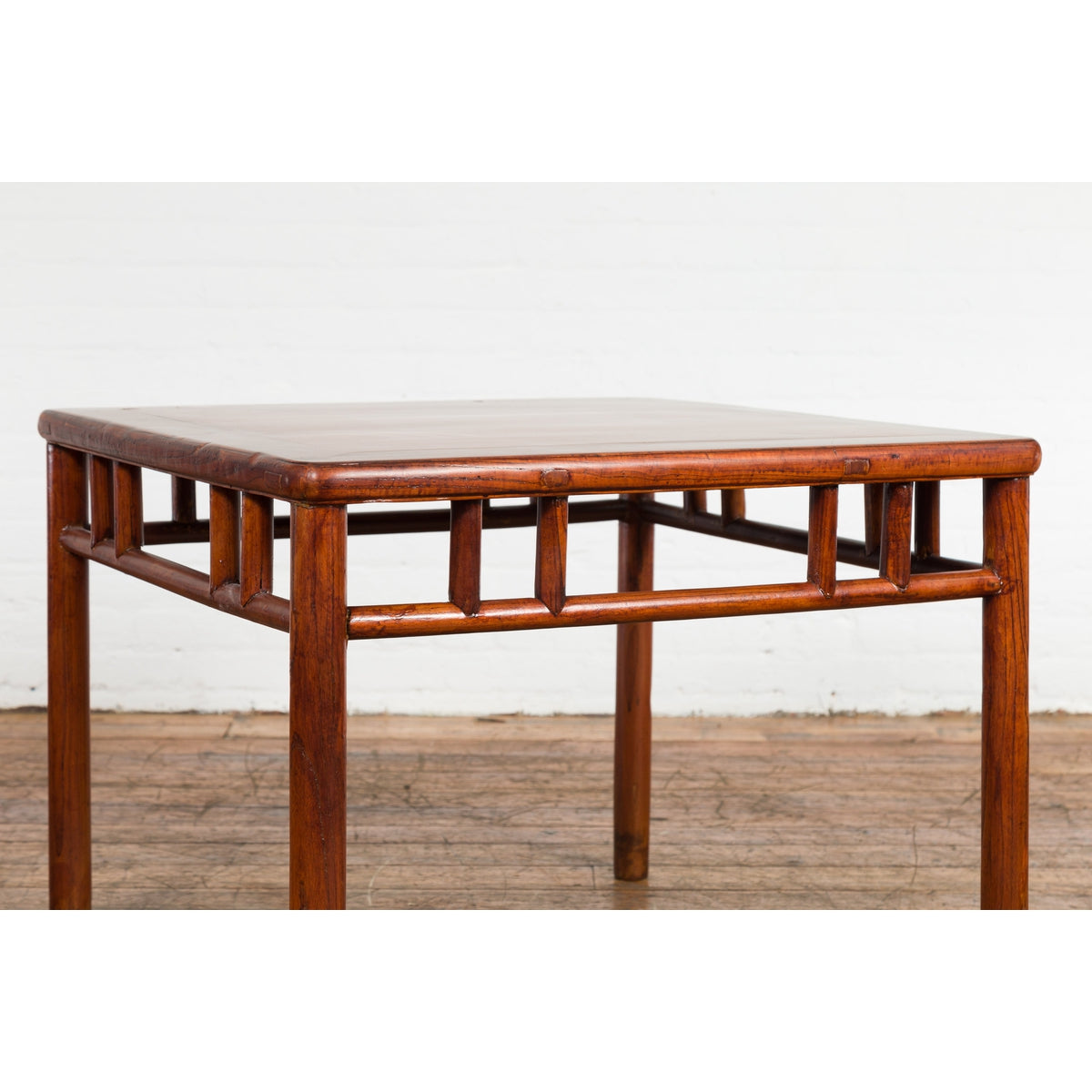 Late Qing Dynasty 1900s Table with Open Apron and Pillar Strut Motifs-5. Asian & Chinese Furniture, Art, Antiques, Vintage Home Décor for sale at FEA Home