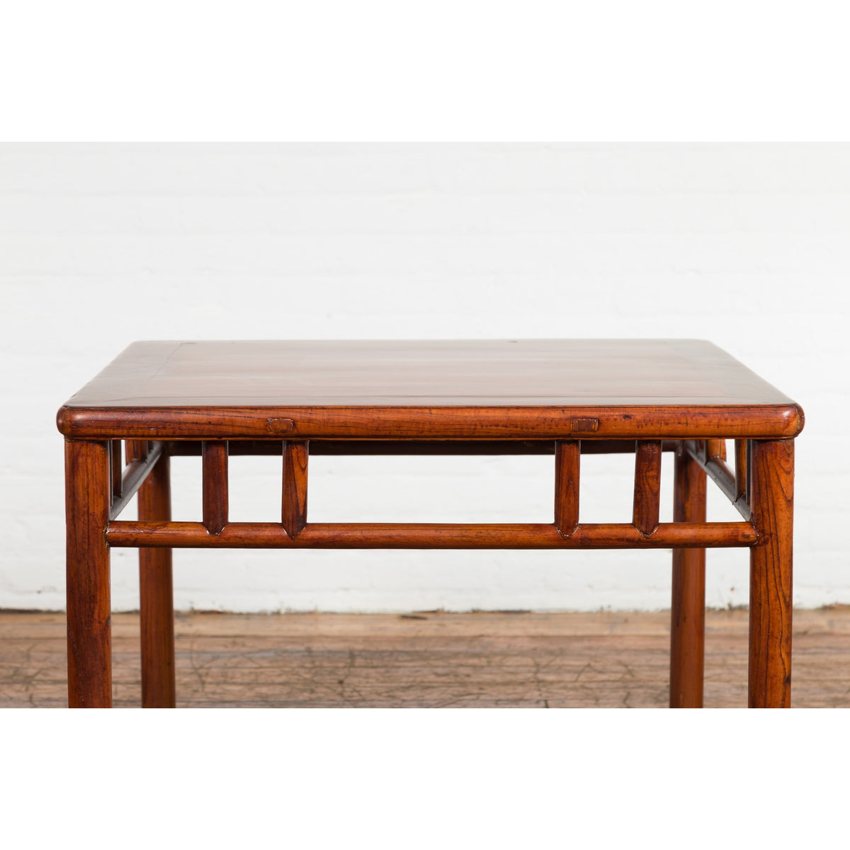 Late Qing Dynasty 1900s Table with Open Apron and Pillar Strut Motifs-8. Asian & Chinese Furniture, Art, Antiques, Vintage Home Décor for sale at FEA Home