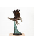 Life-Size Bronze Sculpture of a Diving Eagle on Black Marble Base-10. Asian & Chinese Furniture, Art, Antiques, Vintage Home Décor for sale at FEA Home