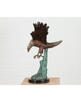 Life-Size Bronze Sculpture of a Diving Eagle on Black Marble Base-12. Asian & Chinese Furniture, Art, Antiques, Vintage Home Décor for sale at FEA Home