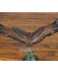 Life-Size Bronze Sculpture of a Diving Eagle on Black Marble Base-15. Asian & Chinese Furniture, Art, Antiques, Vintage Home Décor for sale at FEA Home