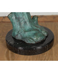 Life-Size Bronze Sculpture of a Diving Eagle on Black Marble Base-17. Asian & Chinese Furniture, Art, Antiques, Vintage Home Décor for sale at FEA Home