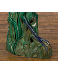 Lifesize Chinese Vintage Green and Blue Glazed Ceramic Heron Bird Sculpture-6. Asian & Chinese Furniture, Art, Antiques, Vintage Home Décor for sale at FEA Home