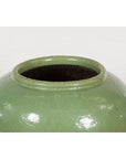 Oversized Vintage Chinese Celadon Glazed Water Vessel with Tapering Lines-11. Asian & Chinese Furniture, Art, Antiques, Vintage Home Décor for sale at FEA Home