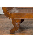Plantation Javanese Teak Settee with Carved Décor and Out-Scrolling Arms-16. Asian & Chinese Furniture, Art, Antiques, Vintage Home Décor for sale at FEA Home