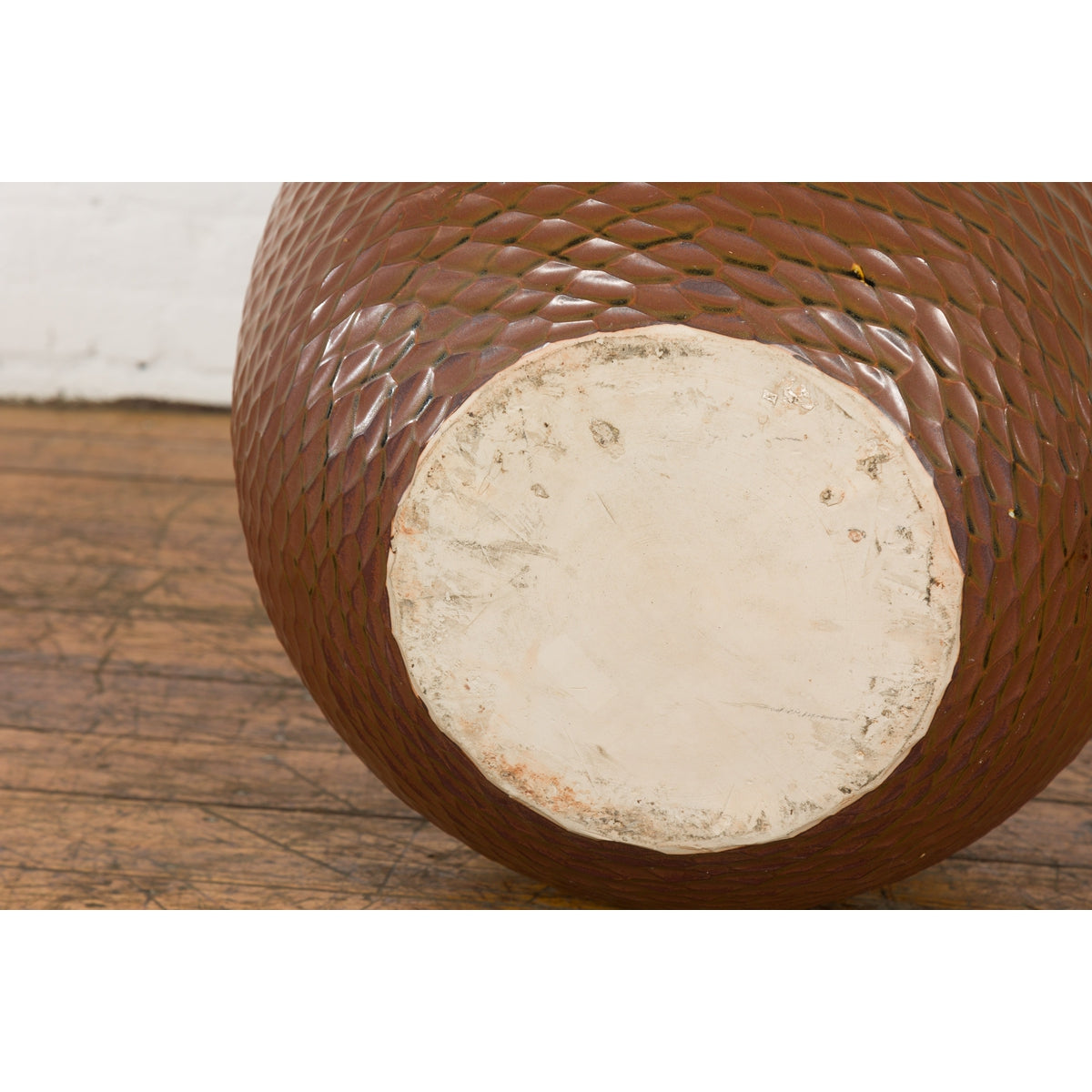 Prem Collection Handcrafted Brown Vase with Textured Honeycomb Style Motifs-14. Asian & Chinese Furniture, Art, Antiques, Vintage Home Décor for sale at FEA Home