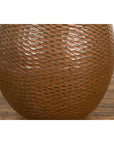 Prem Collection Handcrafted Brown Vase with Textured Honeycomb Style Motifs-7. Asian & Chinese Furniture, Art, Antiques, Vintage Home Décor for sale at FEA Home