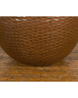Prem Collection Handcrafted Brown Vase with Textured Honeycomb Style Motifs-8. Asian & Chinese Furniture, Art, Antiques, Vintage Home Décor for sale at FEA Home