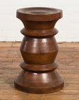 Rustic Indonesian 19th Century Solid Wood Turned Stool with Brown Patina-6. Asian & Chinese Furniture, Art, Antiques, Vintage Home Décor for sale at FEA Home