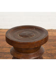 Rustic Indonesian 19th Century Solid Wood Turned Stool with Brown Patina-7. Asian & Chinese Furniture, Art, Antiques, Vintage Home Décor for sale at FEA Home