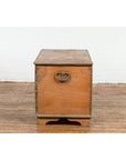 Rustic Indonesian 19th Century Wooden Blanket Chest with Brass Accents-14. Asian & Chinese Furniture, Art, Antiques, Vintage Home Décor for sale at FEA Home