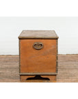Rustic Indonesian 19th Century Wooden Blanket Chest with Brass Accents-16. Asian & Chinese Furniture, Art, Antiques, Vintage Home Décor for sale at FEA Home