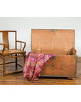 Rustic Indonesian 19th Century Wooden Blanket Chest with Brass Accents-4. Asian & Chinese Furniture, Art, Antiques, Vintage Home Décor for sale at FEA Home