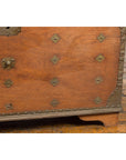 Rustic Indonesian 19th Century Wooden Blanket Chest with Brass Accents-8. Asian & Chinese Furniture, Art, Antiques, Vintage Home Décor for sale at FEA Home