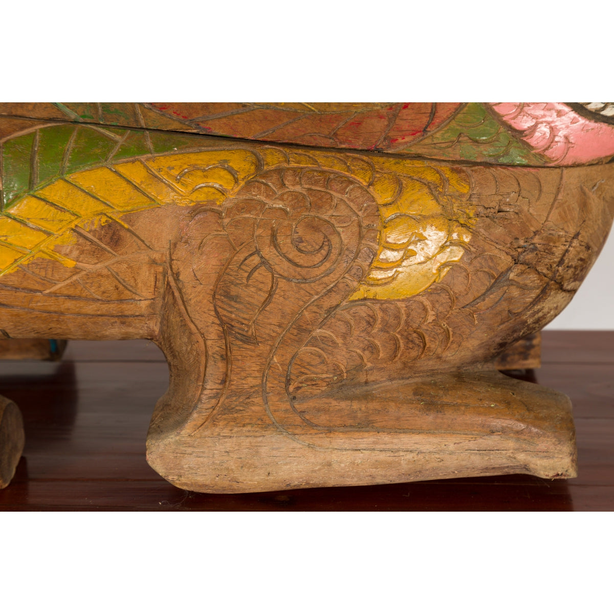Polychromatic Guardian Lion Prayer Box-5. Asian & Chinese Furniture, Art, Antiques, Vintage Home Décor for sale at FEA Home
