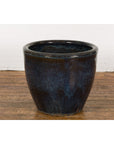 Thai Vintage Oversized Shigaraki Style Namako Glazed Planter with Wave Effects-10. Asian & Chinese Furniture, Art, Antiques, Vintage Home Décor for sale at FEA Home