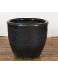 Thai Vintage Oversized Shigaraki Style Namako Glazed Planter with Wave Effects-12. Asian & Chinese Furniture, Art, Antiques, Vintage Home Décor for sale at FEA Home