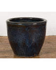 Thai Vintage Oversized Shigaraki Style Namako Glazed Planter with Wave Effects-14. Asian & Chinese Furniture, Art, Antiques, Vintage Home Décor for sale at FEA Home