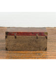 Vintage Chinese Lacquered Leather Blanket Chest with Reddish Brown Patina-10. Asian & Chinese Furniture, Art, Antiques, Vintage Home Décor for sale at FEA Home