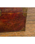 Vintage Chinese Lacquered Leather Blanket Chest with Reddish Brown Patina-16. Asian & Chinese Furniture, Art, Antiques, Vintage Home Décor for sale at FEA Home