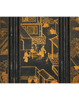 Six-Panel Black Lacquer Screen with Hand-Painted Court Scenes-11. Asian & Chinese Furniture, Art, Antiques, Vintage Home Décor for sale at FEA Home