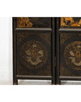 Six-Panel Black Lacquer Screen with Hand-Painted Court Scenes-18. Asian & Chinese Furniture, Art, Antiques, Vintage Home Décor for sale at FEA Home