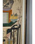 Six-Panel Folding Screen with Scholar’s Objects and Floral Motifs-19. Asian & Chinese Furniture, Art, Antiques, Vintage Home Décor for sale at FEA Home