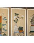 Six-Panel Folding Screen with Scholar’s Objects and Floral Motifs-9. Asian & Chinese Furniture, Art, Antiques, Vintage Home Décor for sale at FEA Home