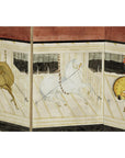 Six-Panel Inspired Screen with Horses in Stable with Bamboo Backdrop-13. Asian & Chinese Furniture, Art, Antiques, Vintage Home Décor for sale at FEA Home