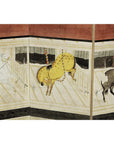 Six-Panel Inspired Screen with Horses in Stable with Bamboo Backdrop-14. Asian & Chinese Furniture, Art, Antiques, Vintage Home Décor for sale at FEA Home